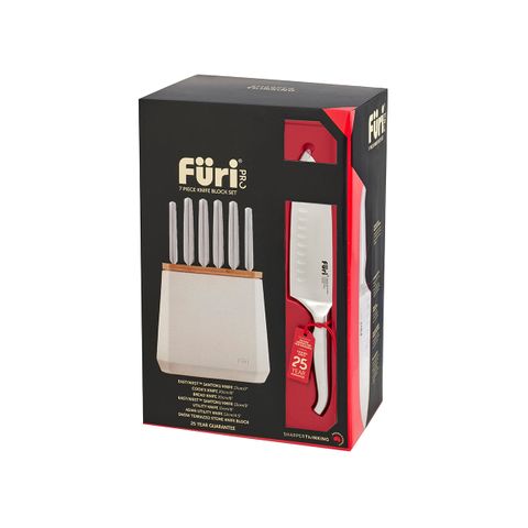FURI PRO STONE 6PC KNIFE BLOCK SET SNOW TERRAZO (41511) (*27270*) =  1 X SET