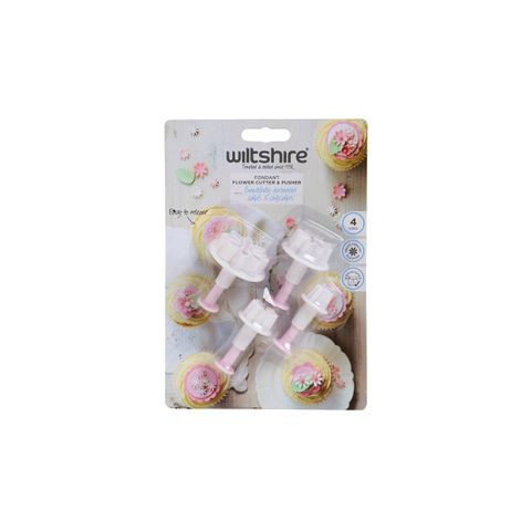 WILTSHIRE FLOWER CUTTER AND PUSHER 4PC SET (*WLT40349*) = PACK OF 6 X SETS