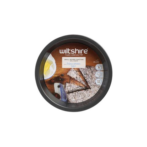 WILTSHIRE CAKE PAN-ROUND EASYBAKE 200x35mm NON-STICK (*WLT9023MP*) = PACK OF 12 X EACHES
