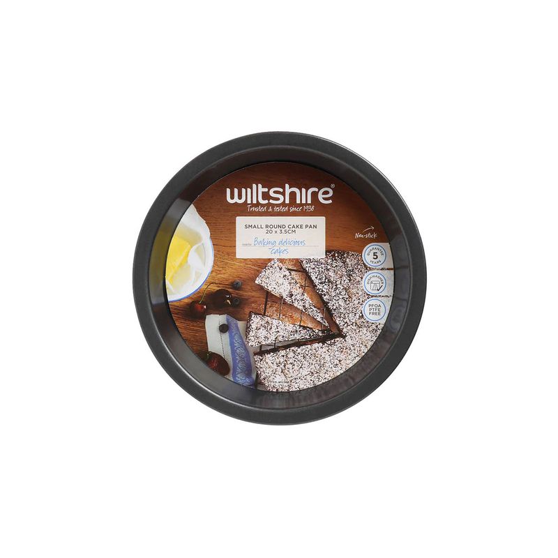 WILTSHIRE CAKE PAN-ROUND EASYBAKE 200x35mm NON-STICK (*WLT9023MP*) = PACK OF 12 X EACHES