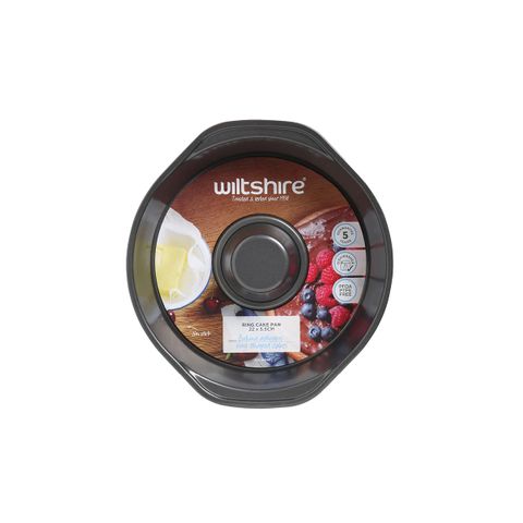 WILTSHIRE RING CAKE PAN-ROUND EASYBAKE 220x55mm NON-STICK (*WLT9032MP*) = PACK OF 12 X EACHES
