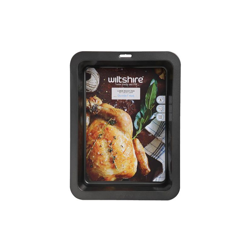 WILTSHIRE ROAST PAN-RECT EASYBAKE 365x265x45mm NON-STICK (*WLT9035MP*) = PACK OF 6 X EACHES
