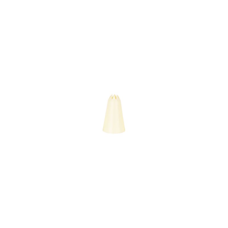 CHEF INOX THERMO DECORATING TUBE STAR  PLASTIC 9mm WHITE (*00729-S*) =  1 X EACH