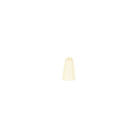 CHEF INOX THERMO DECORATING TUBE STAR  PLASTIC 11mm WHITE (*00731-S*) =  1 X EACH