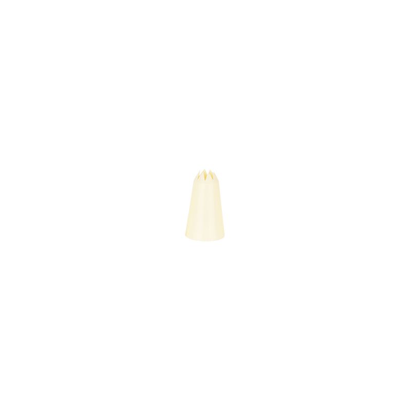 CHEF INOX THERMO DECORATING TUBE STAR  PLASTIC 11mm WHITE (*00731-S*) =  1 X EACH