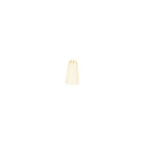 CHEF INOX THERMO DECORATING TUBE STAR  PLASTIC 13mm WHITE (*00733-S*) =  1 X EACH