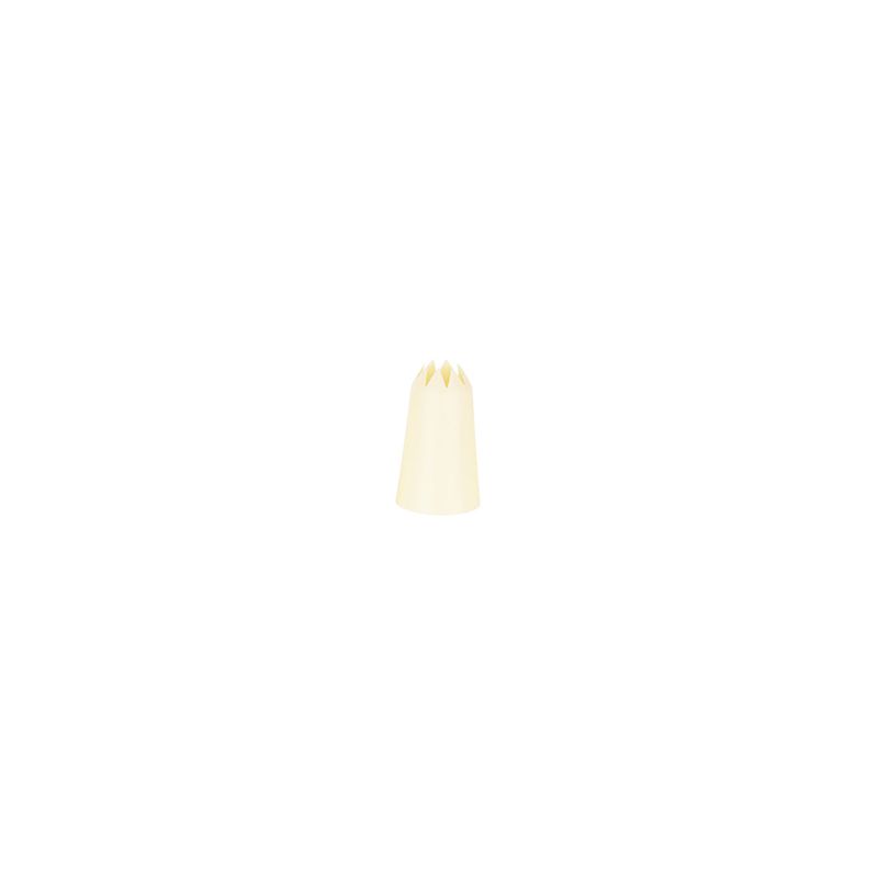 CHEF INOX THERMO DECORATING TUBE STAR  PLASTIC 13mm WHITE (*00733-S*) =  1 X EACH