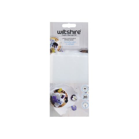 WILTSHIRE PIPING BAG-DISPOSABLE 400mm 20PK (*WLT40494*) = SLEEVE OF 6 X PACKETS