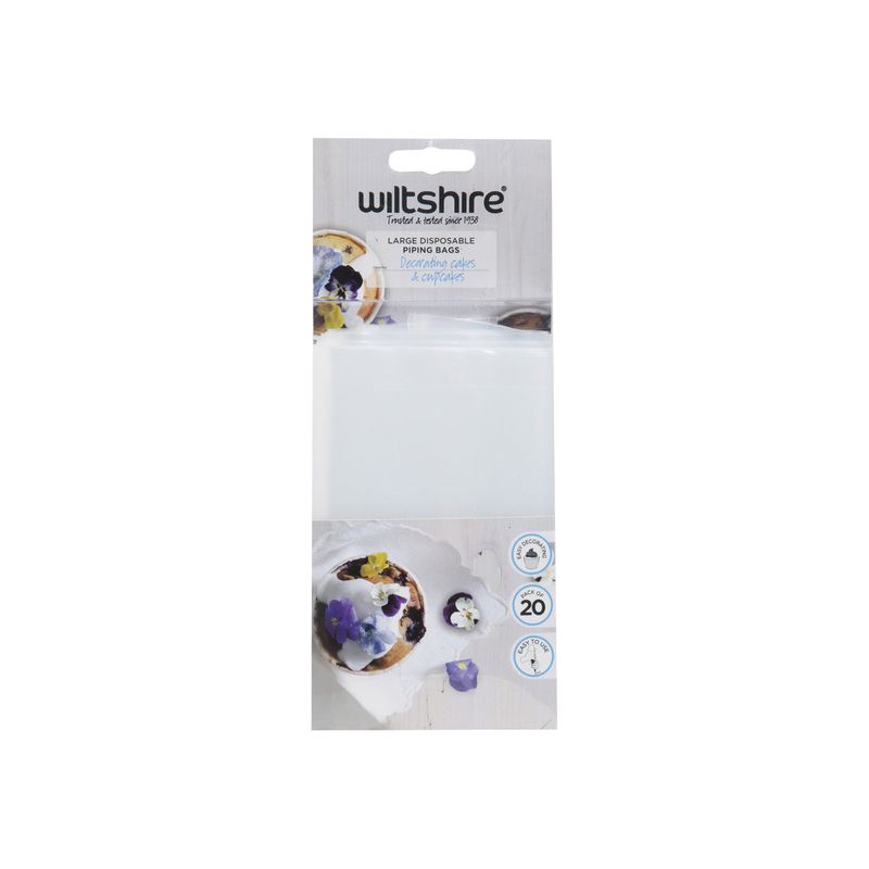 WILTSHIRE PIPING BAG-DISPOSABLE 400mm 20PK (*WLT40494*) = SLEEVE OF 6 X PACKETS