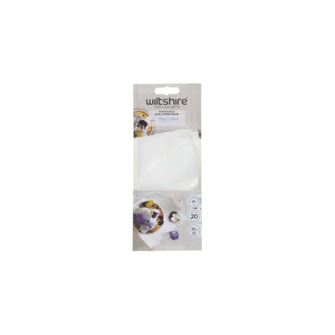 WILTSHIRE DUAL PIPING BAG-DISPOSABLE 300mm 20PK (*WLT40355*) = SLEEVE OF 6 X PACKETS