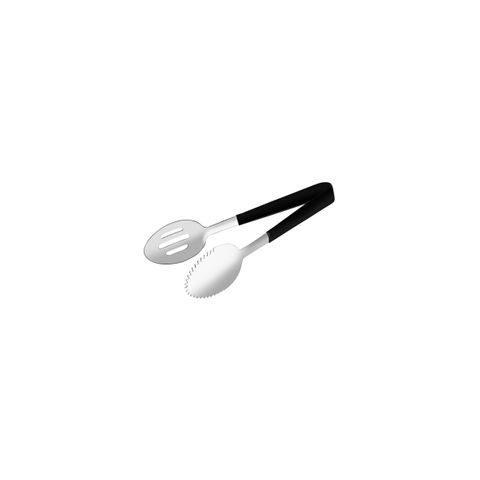 CHEF INOX ROUND TONGS SPN 1 SIDE SLOTTED/VINYL HDL S/S 245mm (*70275*) =  1 X EACH