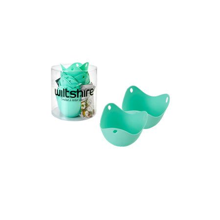 WILTSHIRE SILICONE EGG POACHER 2PK (*WLT44077*) = SLEEVE OF 12 X PACKETS