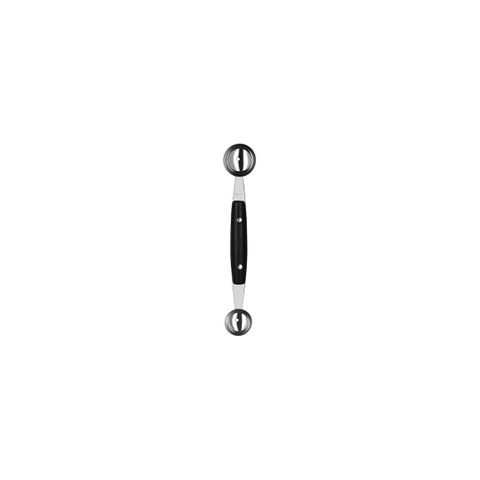 CHEF INOX MELON BALLER DOUBLE ENDED 18/8 WOODEN HDL L175mm (*03178*) = PACK OF 12 X EACHES