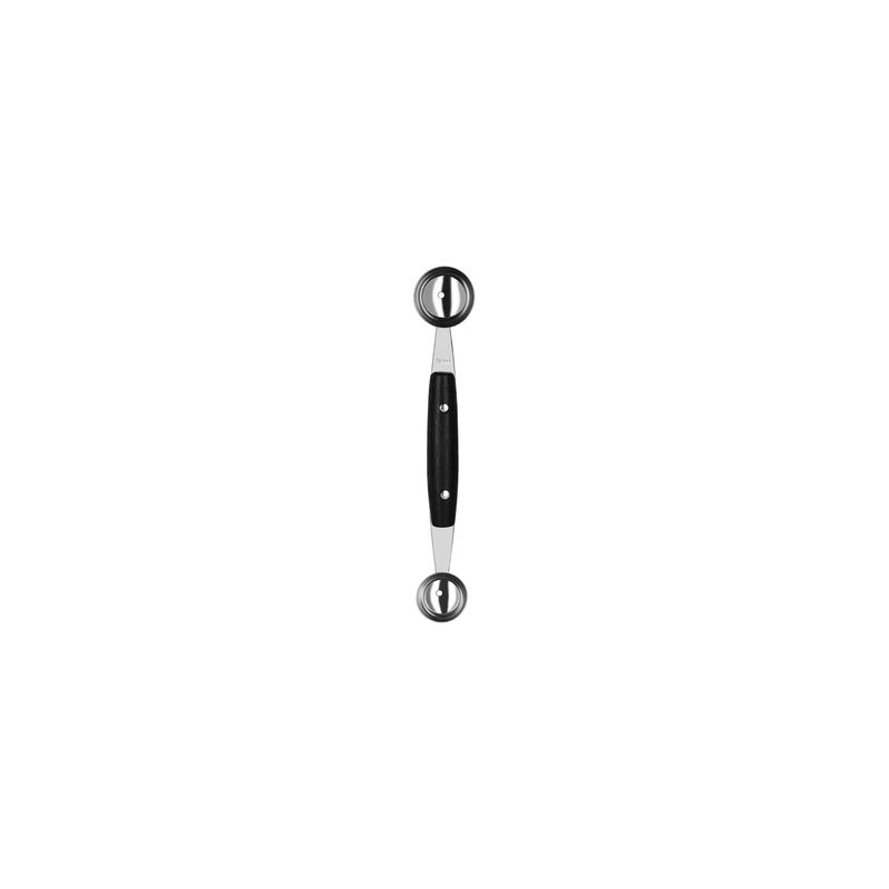 CHEF INOX MELON BALLER DOUBLE ENDED 18/8 WOODEN HDL L175mm (*03178*) = PACK OF 12 X EACHES