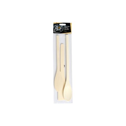 AI DE CHEF RUBBERWOOD MIXING SPOON 3PC SET (*ADC6087*) = PACK OF 6 X SETS