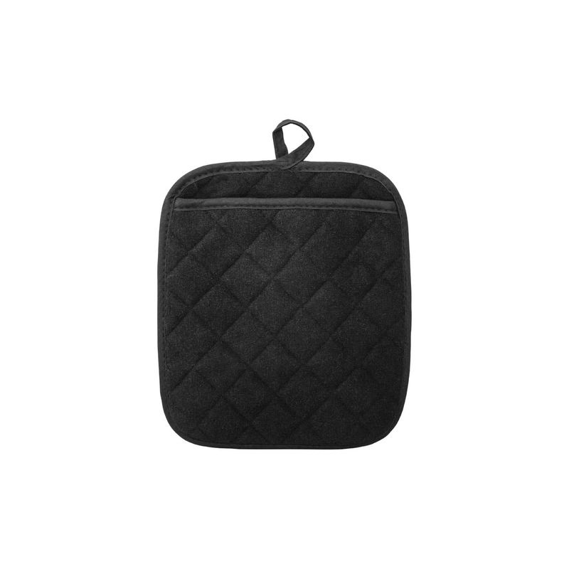 CHEF INOX POT HOLDER HEAT RESIST&TERRY wPOCKET 240mm BLK/SIL (*31588*) =  1 X EACH