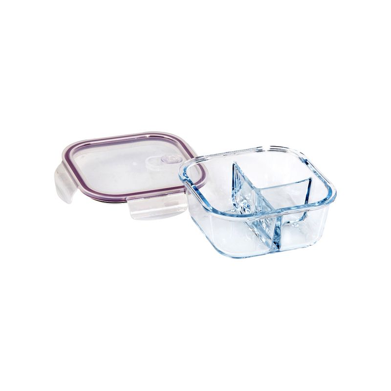 ETERNA GLASS CONTAINERS 3 DIV SQU 800ml (*ETR48144*) = PACK OF 10 X EACHES