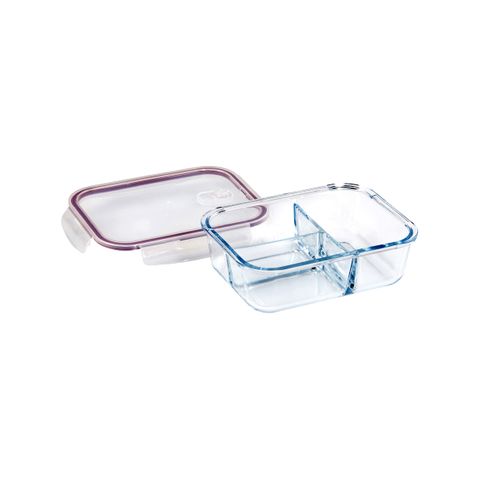 ETERNA GLASS CONTAINERS 3 DIV RECT 1500ml (*ETR48148*) = PACK OF 5 X EACHES