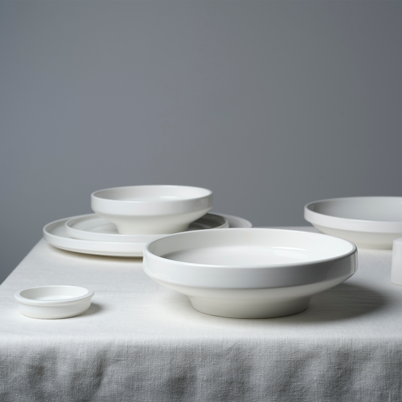 TABLEKRAFT CORE WHITE ROUND BOWL FOOTED 210x62mm (*91085*) = PACK OF 3 X EACHES