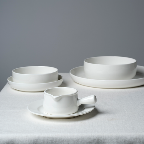 TABLEKRAFT CORE WHITE SAUCE POURING WITH HANDLE 118x85x27mm (*92043*) = PACK OF 6 X EACHES