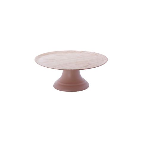 CHEF INOX CAKE PLATE w/STAND MELAMINE 297x110mm WOOD GRAIN (*04160*) =  1 X SET
