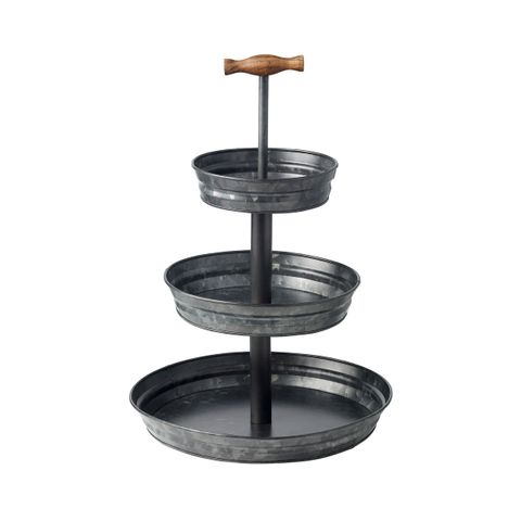 CHEF INOX CONEY IS GALV BLK STAND 3-TIER WDHDL19/26/35x500mm (*78790*) =  1 X EACH