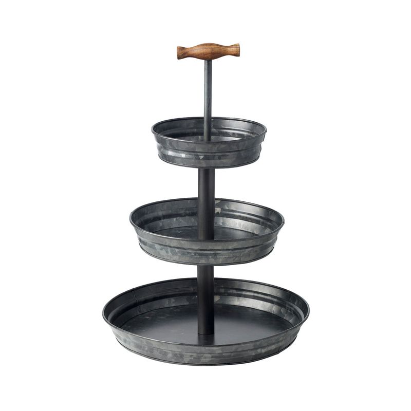 CHEF INOX CONEY IS GALV BLK STAND 3-TIER WDHDL19/26/35x500mm (*78790*) =  1 X EACH
