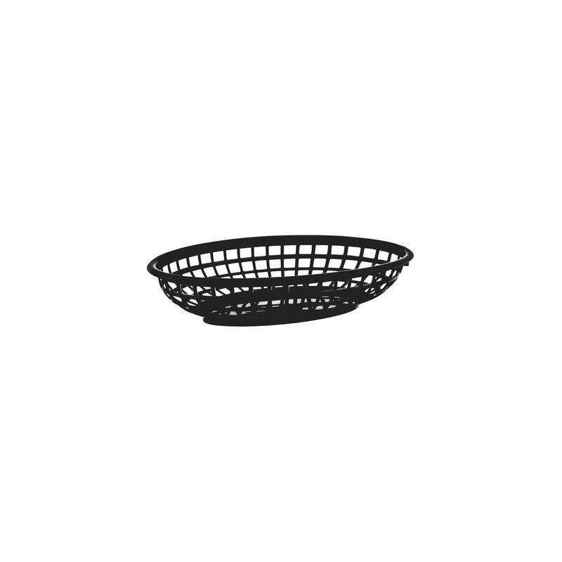 CHEF INOX CONEY IS PLASTIC OVAL BASKET 240x150x50mm BLK (*78702*) = PACK OF 12 X EACHES