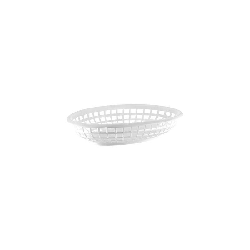 CHEF INOX CONEY IS PLASTIC OVAL BASKET 240x150x50mm WHI (*78701*) = PACK OF 12 X EACHES