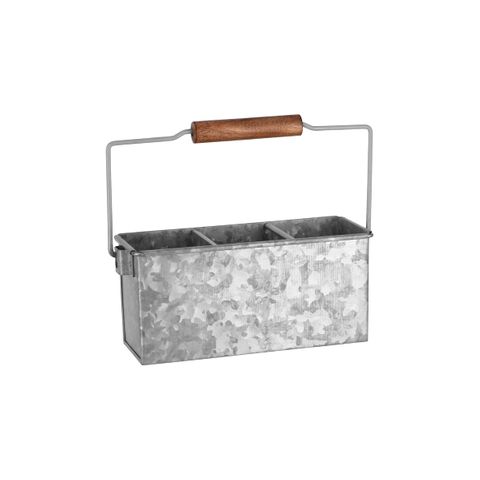 CHEF INOX CONEY IS GALV CADDY 3-COMP w/HDL 250x90x115mm (*78695*) =  1 X EACH
