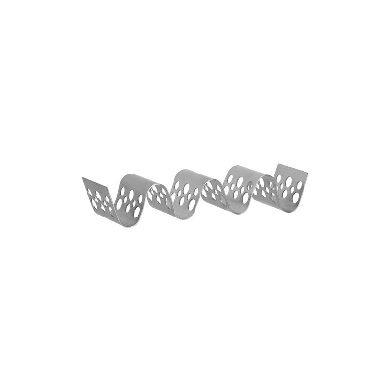 CHEF INOX CONEY IS 3-4 TACO HOLDER w/PATTERN S/S 220x55x35mm (*78795*) =  1 X EACH