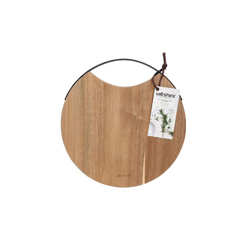 WILTSHIRE ARTISAN ROUND SERVING BOARD 300x16mm (*WLT49069*) = PACK OF 6 X EACHES
