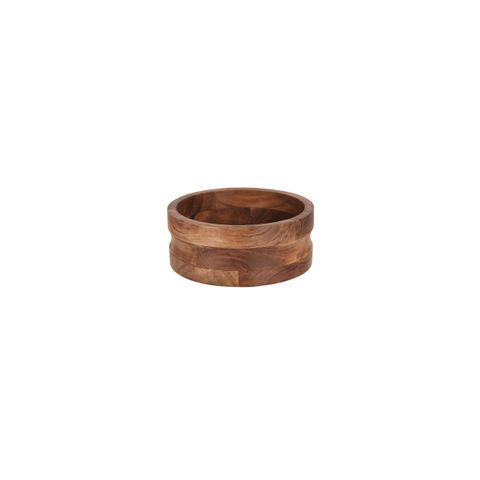 CHEF INOX SERVE ROUND BOWL w/STRAIGHT SIDES ACACIA 230x90mm (*04798*) = PACK OF 6 X EACHES