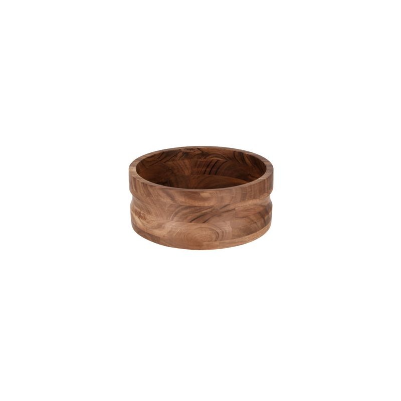 CHEF INOX SERVE ROUND BOWL w/STRAIGHT SIDES ACACIA 275x110mm (*04799*) = PACK OF 6 X EACHES