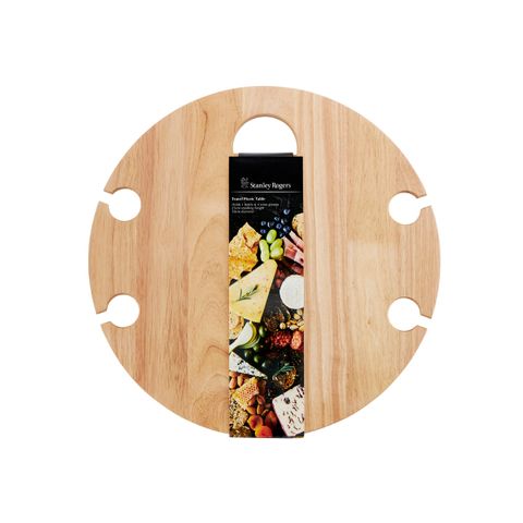 STANLEY ROGERS TRAVEL PICNIC TABLE ROUND WOOD 500x250mm (*SR50811*) = PACK OF 6 X EACHES