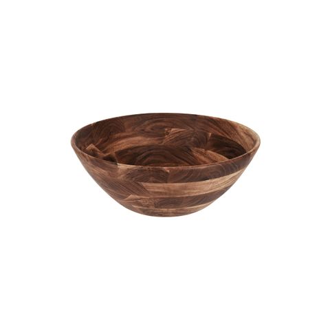 CHEF INOX SERVE ROUND DISPLAY DEEP BOWL ACACIA 430x160mm (*04777*) = PACK OF 2 X EACHES