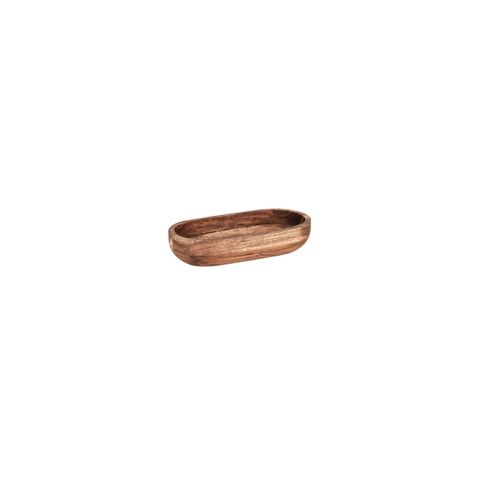CHEF INOX SERVE OVAL BOWL ACACIA 254x130x60mm (*04781*) = PACK OF 2 X EACHES