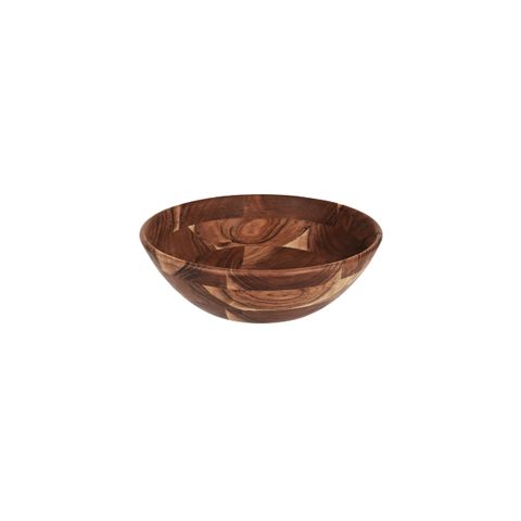 CHEF INOX SERVE ROUND DISPLAY DEEP BOWL ACACIA 355x110mm (*04776*) = PACK OF 2 X EACHES