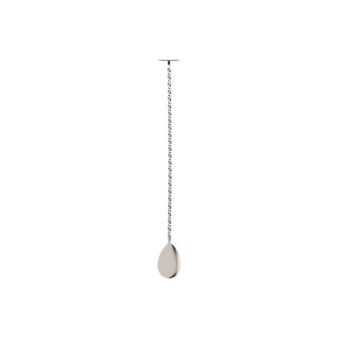 ZANZI TAIL DISK BAR SPOON w/MUDDLER S/S 300x29x25mm (*Z0641*) =  1 X EACH