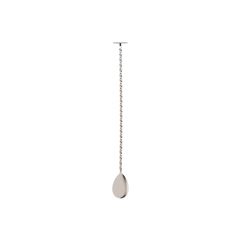 ZANZI TAIL DISK BAR SPOON w/MUDDLER S/S 300x29x25mm (*Z0641*) =  1 X EACH