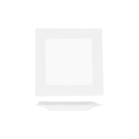SUPERWARE SQUARE PLATE W/RIM 250mm (20183) (*49061*) = PACK OF 6 X EACHES
