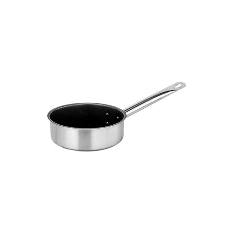 FORCE NON STICK SAUTE PAN w/LID 180x65mm SS TRI-PLY 1.6lt (*73538*) =  1 X EACH