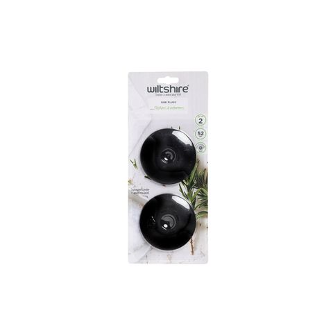 WILTSHIRE SINK PLUG-RUBBER 52mm 2PK (*WLT43212*) = SLEEVE OF 6 X PACKETS