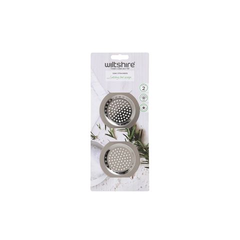 WILTSHIRE SINK STRAINER-S/S 52mm 2PK (*WLT43213*) = SLEEVE OF 6 X PACKETS