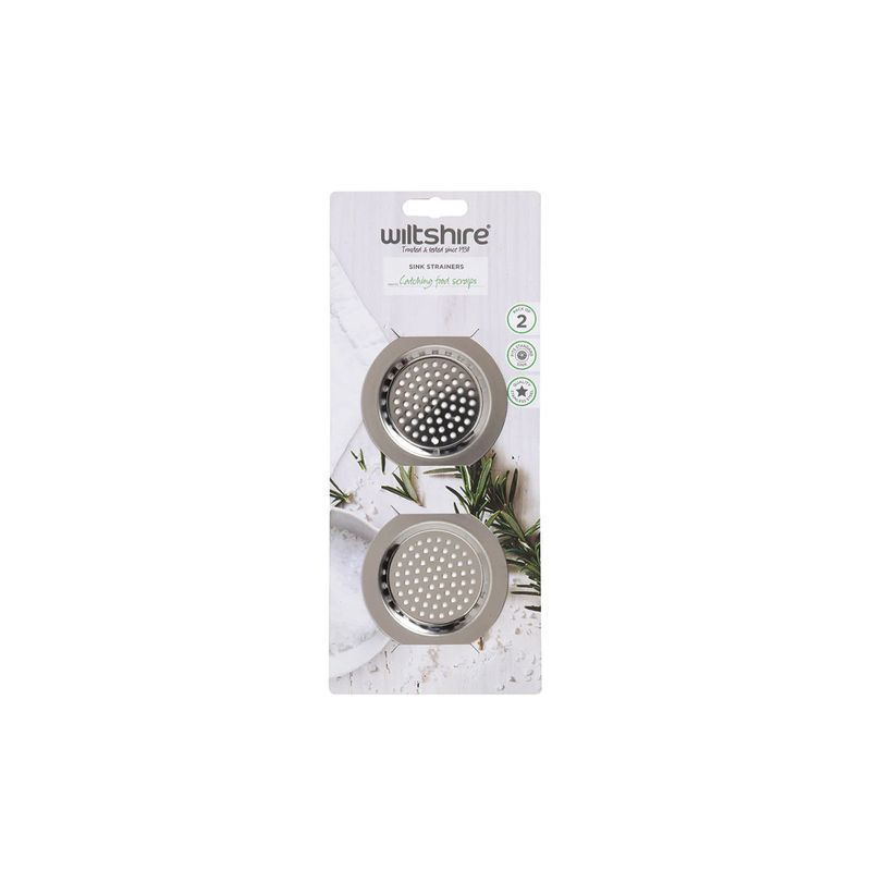 WILTSHIRE SINK STRAINER-S/S 52mm 2PK (*WLT43213*) = SLEEVE OF 6 X PACKETS