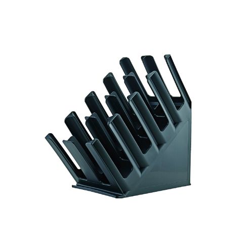 CHEF INOX 8-COMP VERTICAL CUP ORGANISER 440x370x450mm BLACK (*08653*) =  1 X EACH