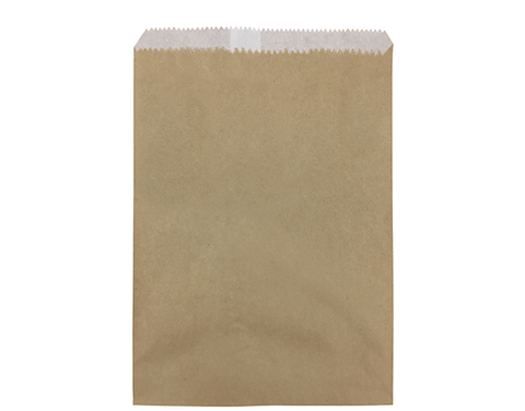2 Long Brown Greaseproof Lined Paper Bags 250mm(L) x 165mm(W) - Pack of 500