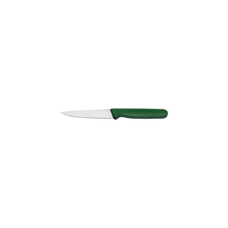 IVO PROFESSIONAL "55000" PARING KNIFE SERRATED 100mm GREEN (*25442*) =  1 X EACH