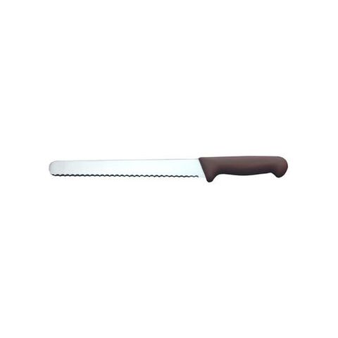 IVO PROFESSIONAL "55000"  SERRATED SLICER 250mm BROWN (*25423*) =  1 X EACH