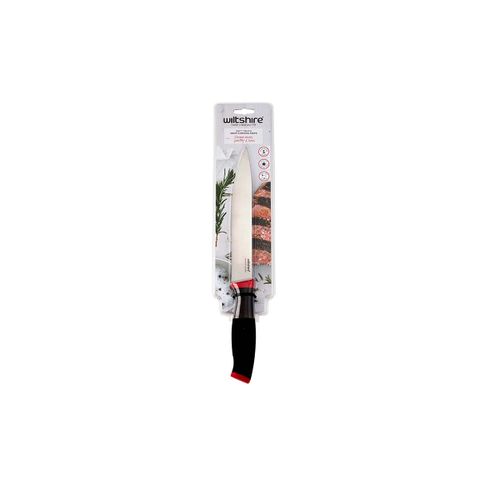 WILTSHIRE SOFT TOUCH RED CARVING KNIFE 200mm (*WLT41422*) = PACK OF 3 X EACHES